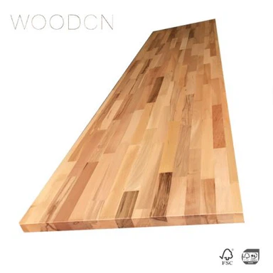 Beech Wood Butcher Block Chav Ua Noj Sab saum toj