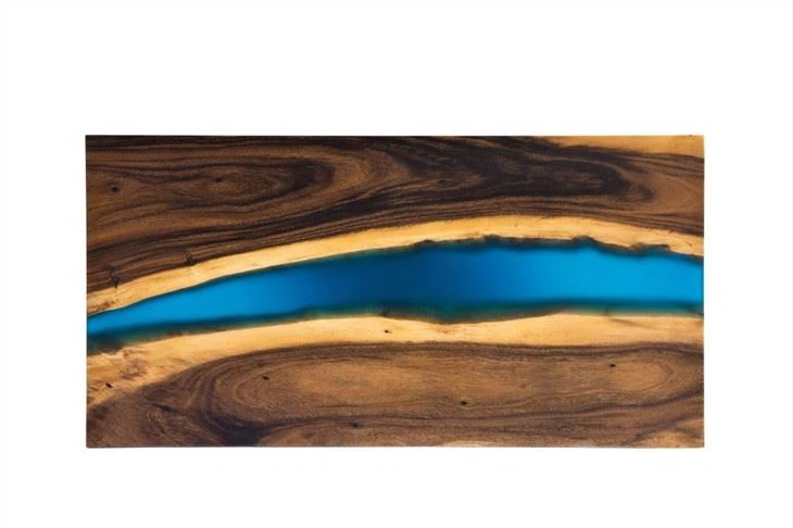 Resin Walnut River Wood Desk Top Suppliers
