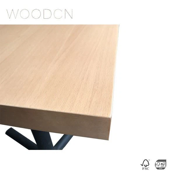 Old Elm Wood Veneer Table For Restaurant